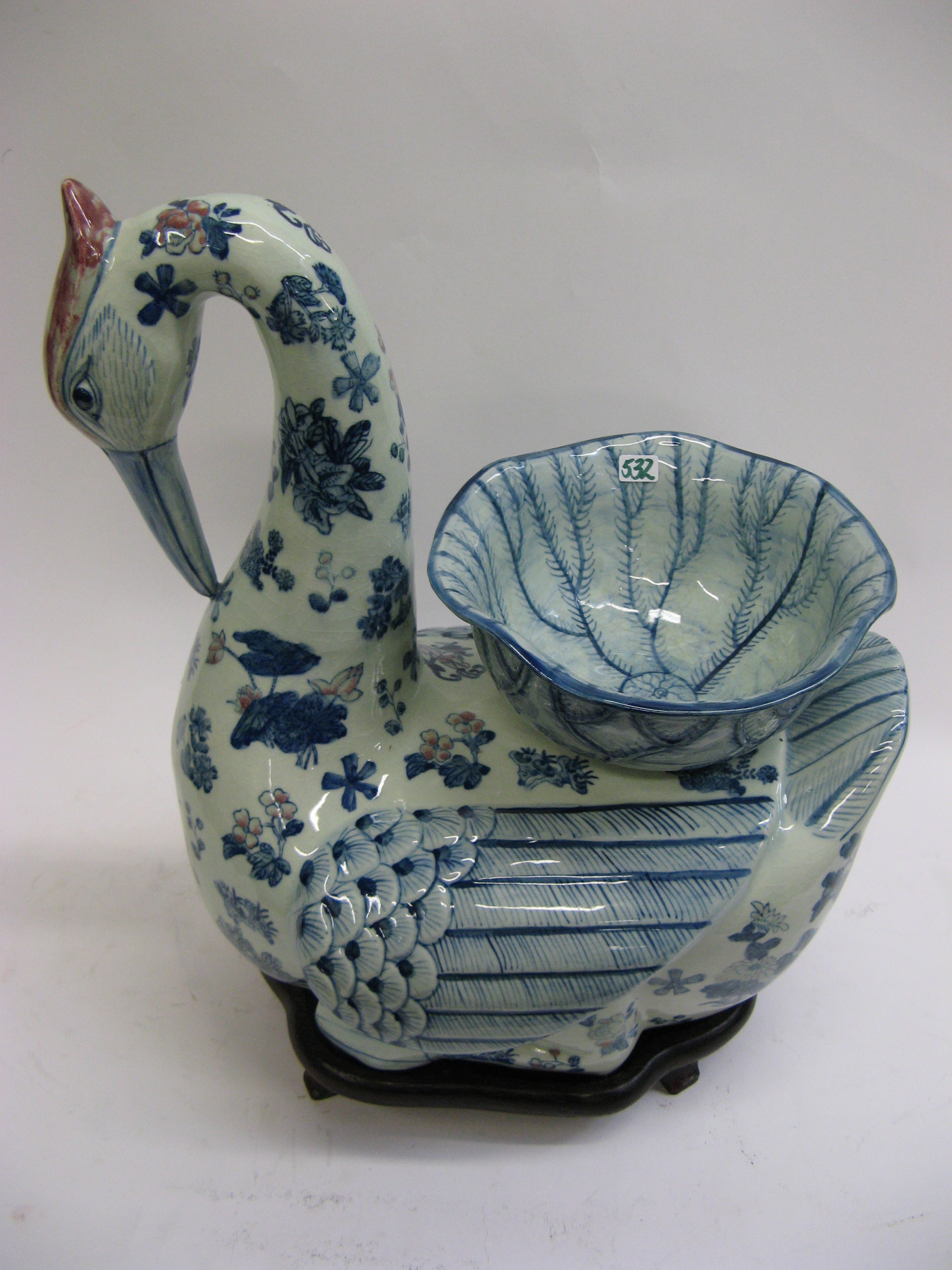 Appraisal: CHINESE GLAZED PORCELAIN FIGURAL COMPOTE in the form of a