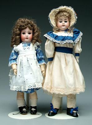 Appraisal: Two bisque head dolls one with jointed composition body marked