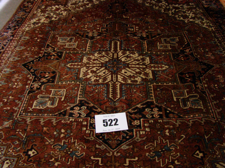 Appraisal: Persian Heriz Carpet ' x '