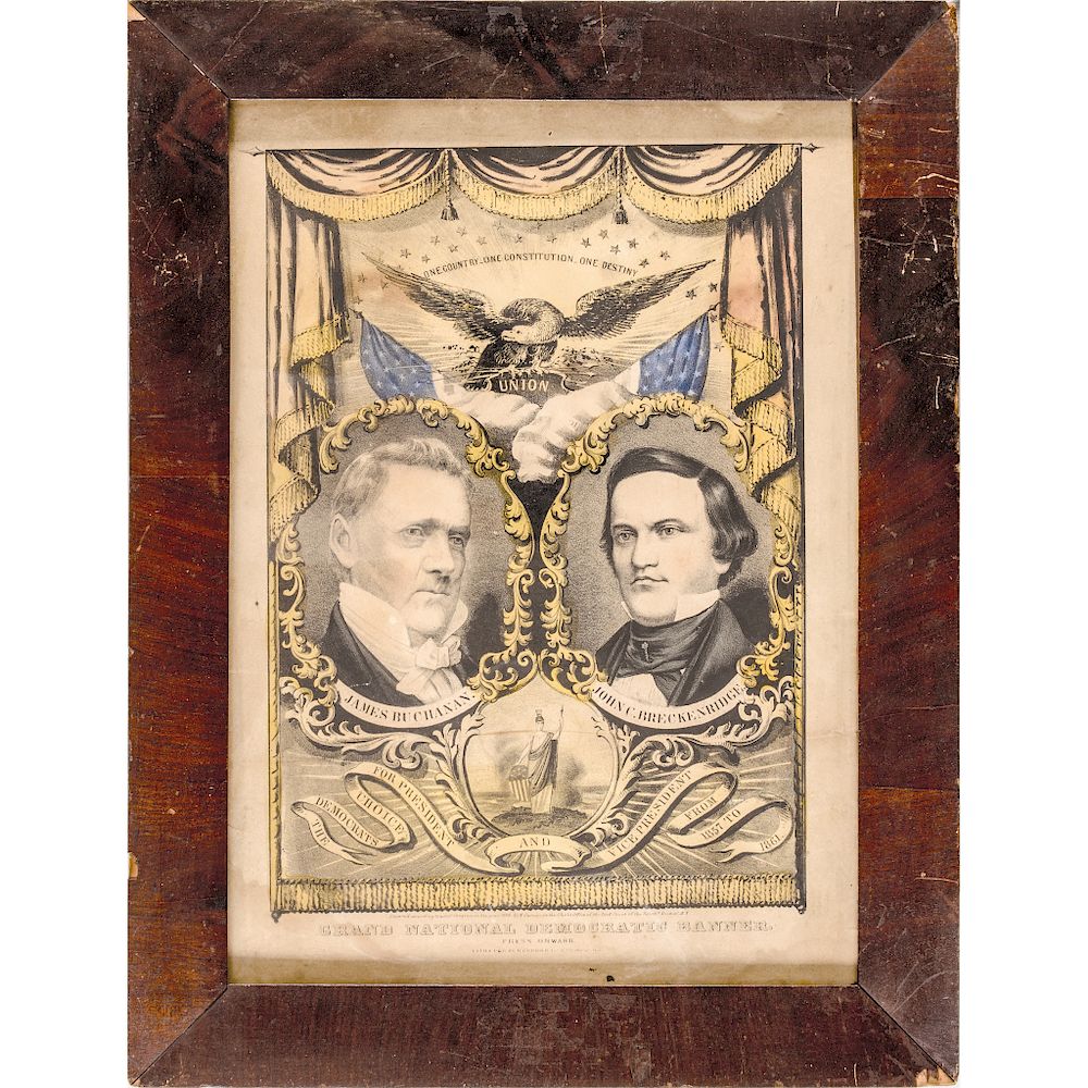 Appraisal: Pres Campaign James Buchanan John C Breckinridge Grand National Banner