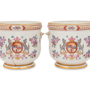 Appraisal: A Pair of Samson Porcelain Cache Pots th Century each