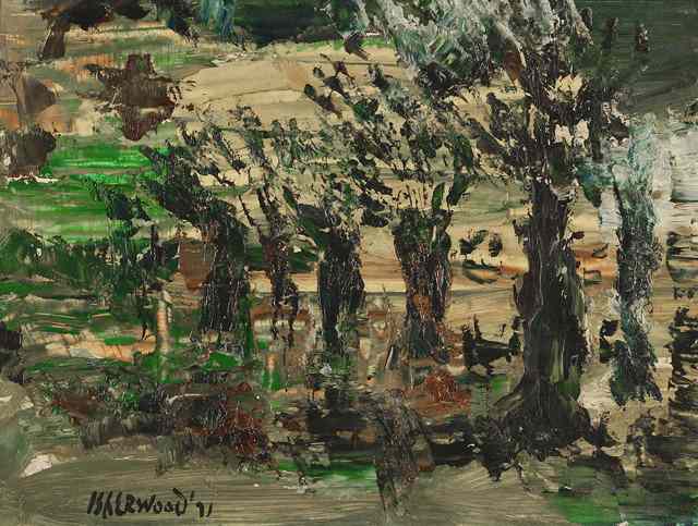 Appraisal: JAMES LAWRENCE ISHERWOOD - 'Oxford Trees' signed and dated '