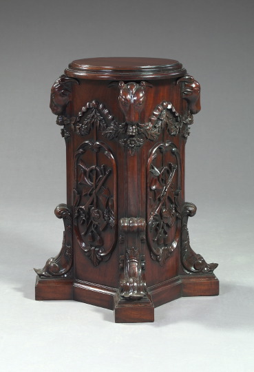 Appraisal: English Mahogany Pedestal in the neoclassical taste with a circular