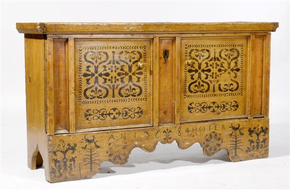 Appraisal: A CHEST Alpine probably Tirol inscribed ANI HOFER and dated