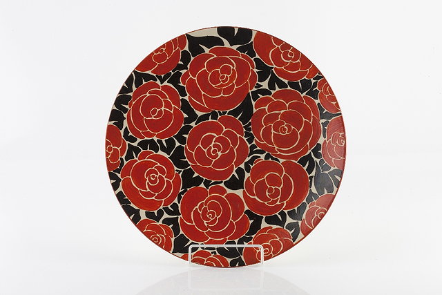 Appraisal: Clarice Cliff British - 'Latona Red Roses' charger - marked