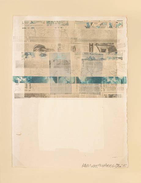 Appraisal: Robert Rauschenberg American - Arcade Offset lithograph with collage and