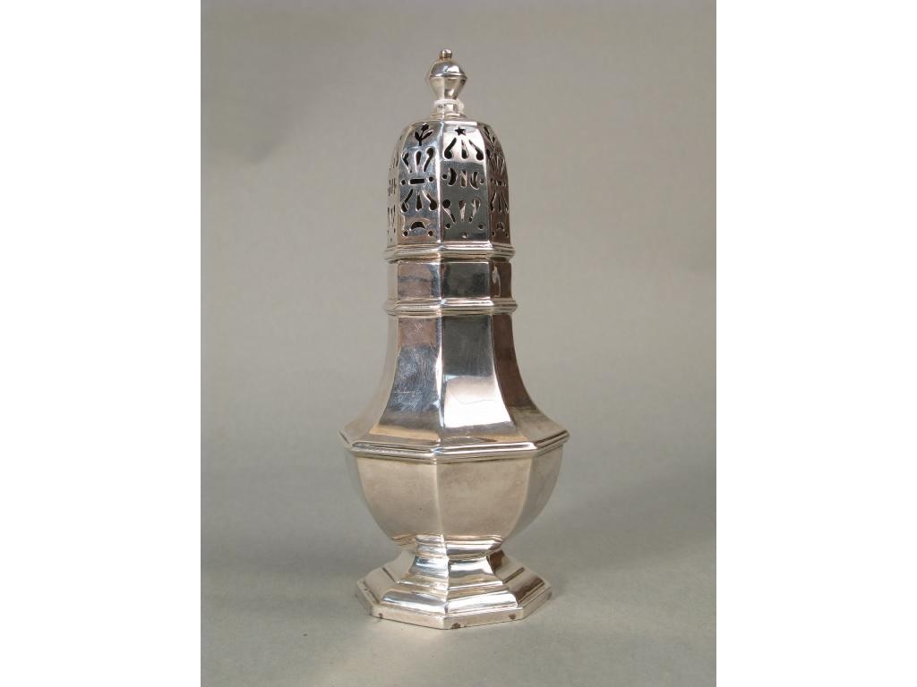 Appraisal: A silver sugar caster Lond approx ozs