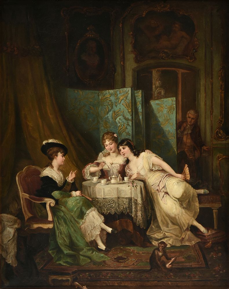 Appraisal: attributed to JEAN BAPTIST MALLET French - A PAINTING Three