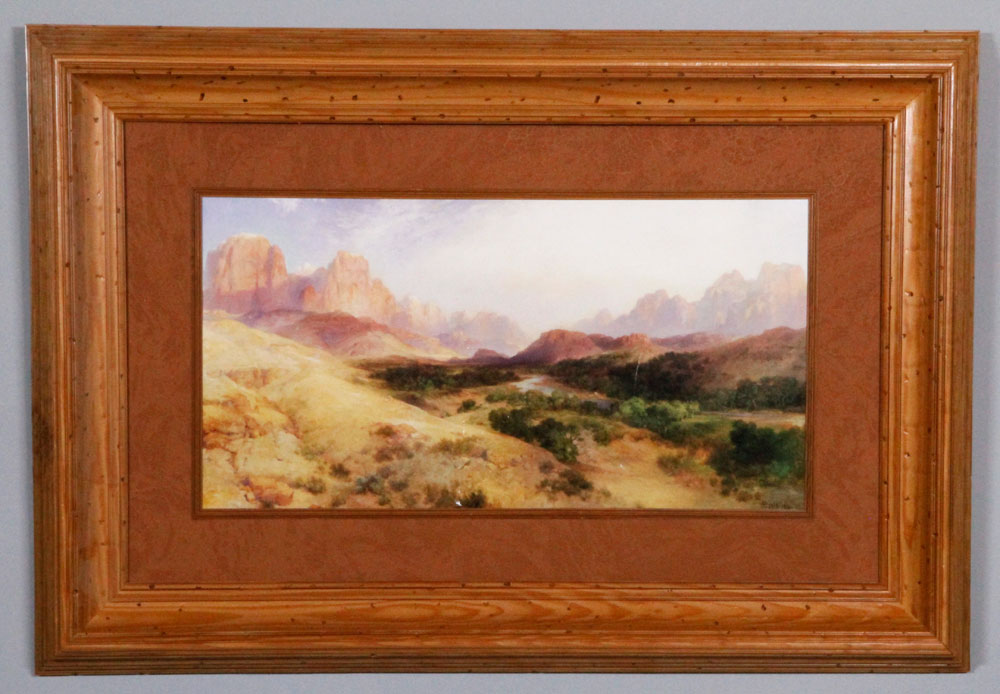 Appraisal: - Morran Mountains Print John Morran mountain scene print signed