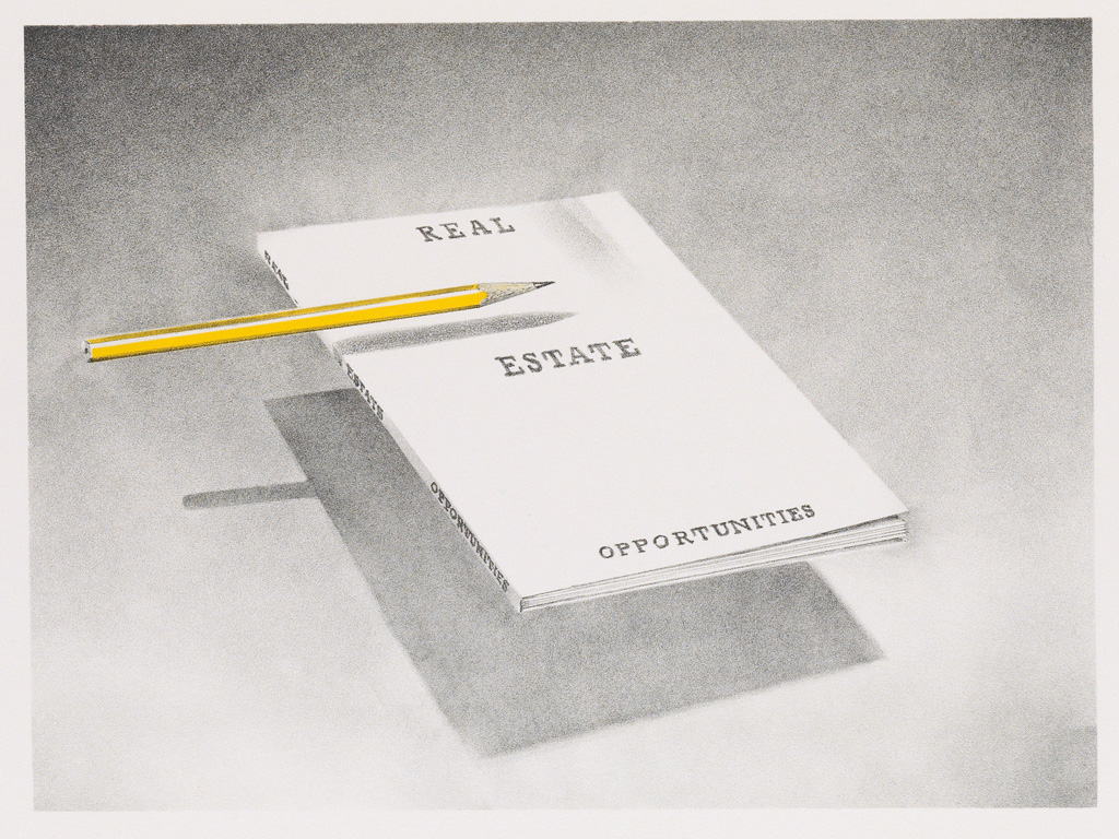 Appraisal: EDWARD RUSCHA Real Estate Opportunities Color lithograph x mm x