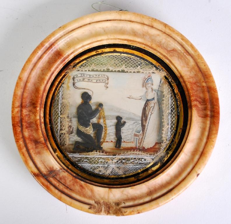 Appraisal: LATE EIGHTEENTH CENTURY MINIATURE ON IVORY DOCUMENTARY OF THE ABOLITION