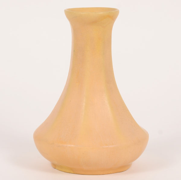 Appraisal: Muncie Art Pottery vase with unusual yellow matte glaze X