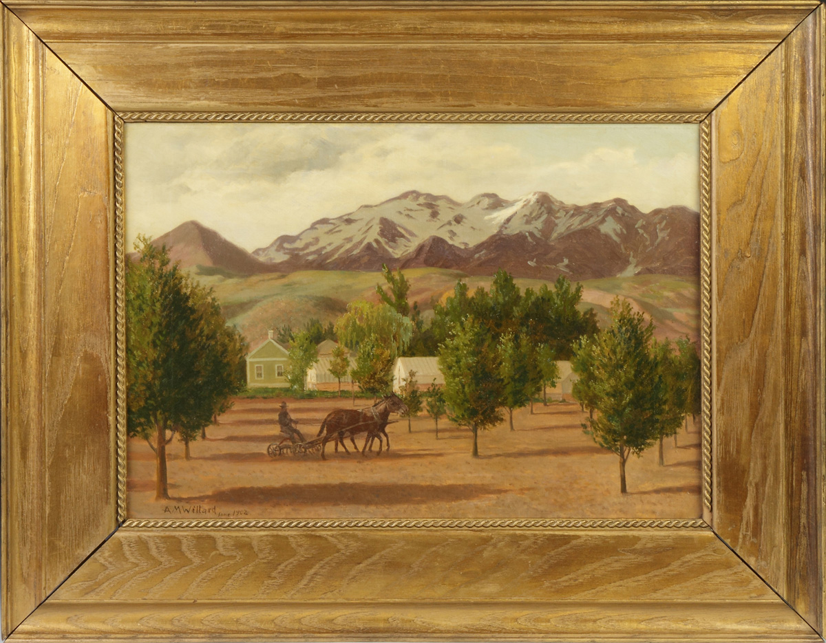 Appraisal: A M Willard American - Mountain farm scene Sgn Lower