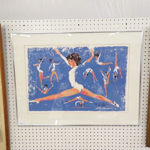 Appraisal: LeRoy Neiman lithograph Nadio Comenaci Montreal Olympics approx image area