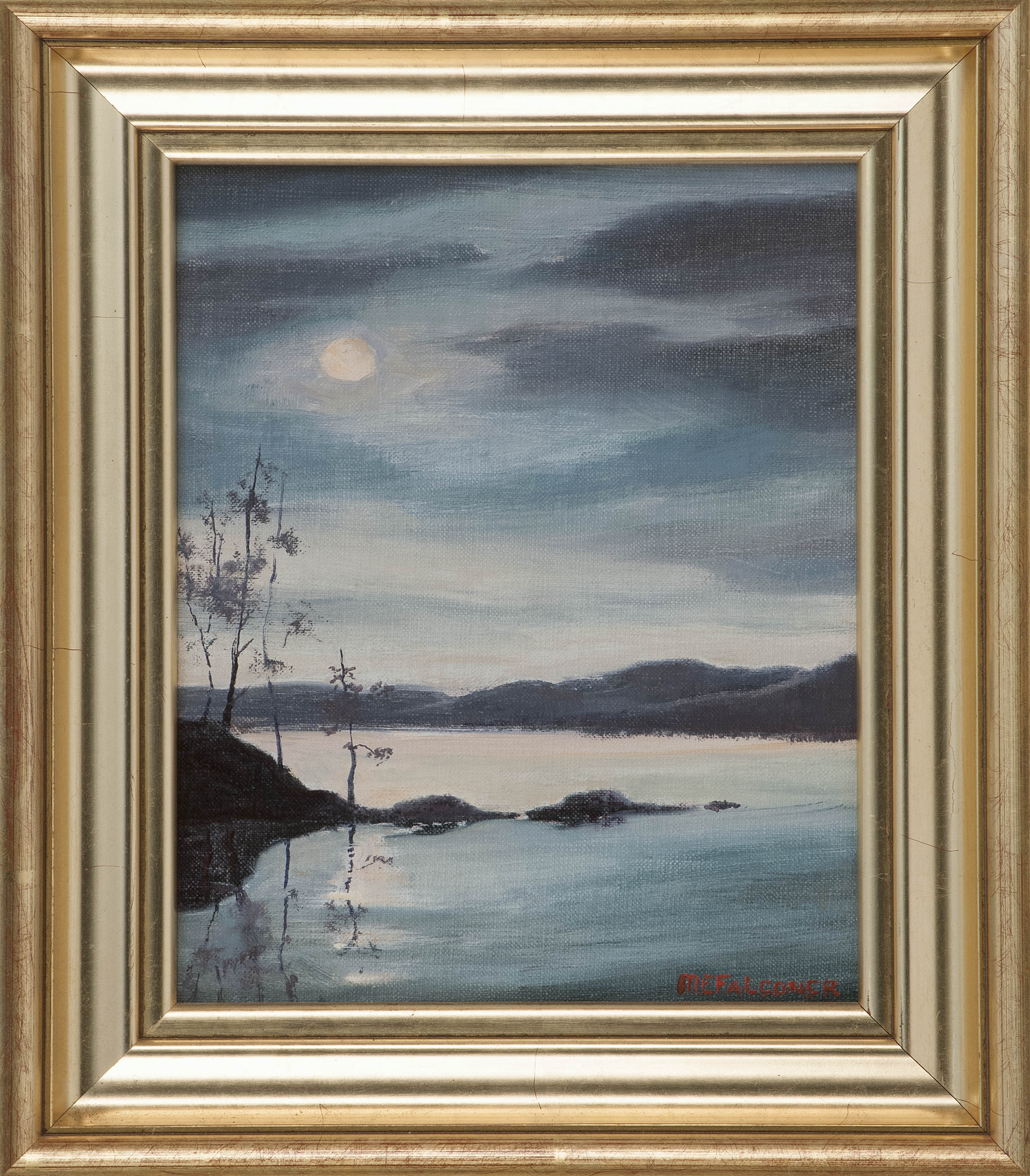 Appraisal: MARGUERITE FALCONERCape Cod ContemporaryMoonlight Reflections Signed lower right M E