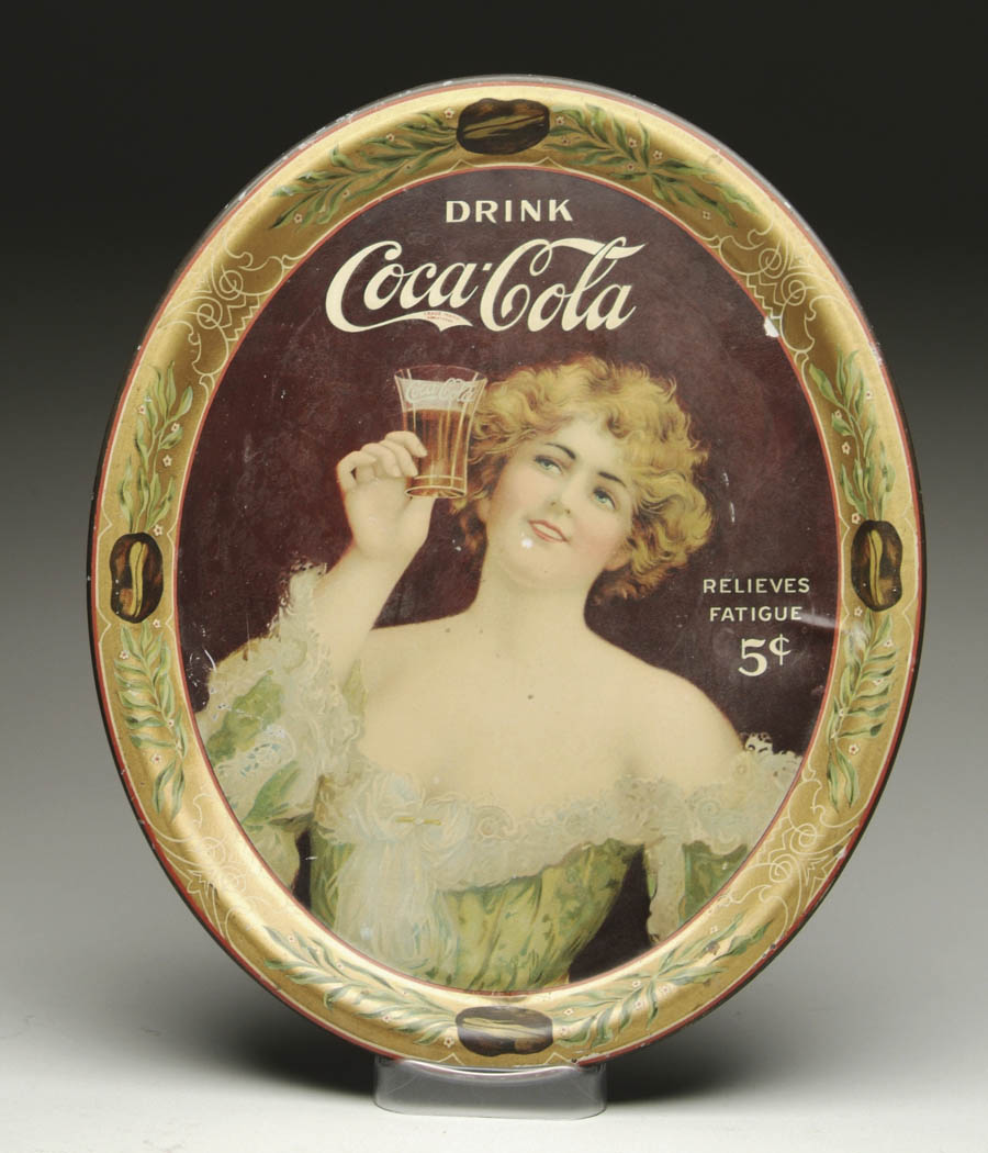 Appraisal: COCA-COLA SERVING TRAY A tough to find tray with illustration