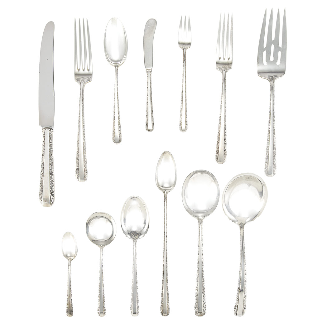 Appraisal: Towle Sterling Silver Flatware Service In the Candlelight pattern comprising