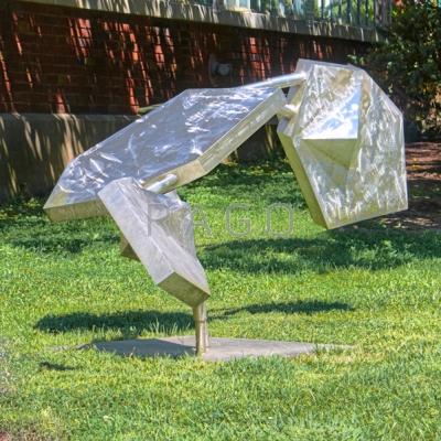 Appraisal: DAVID C SAVAGE - Large stainless steel outdoor sculpture Princeton