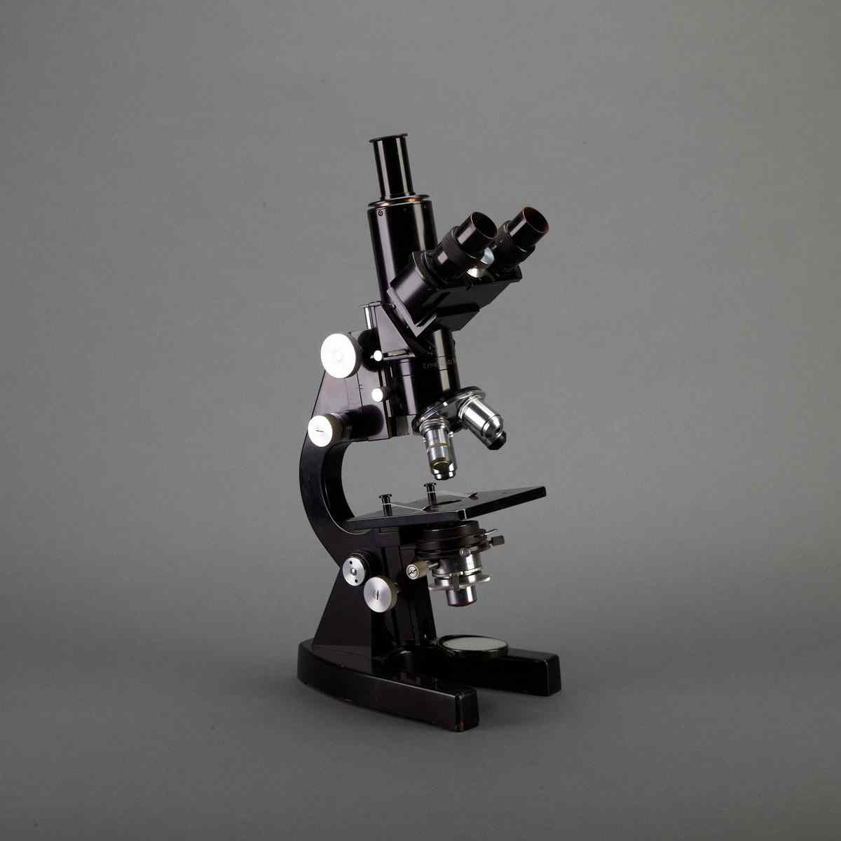 Appraisal: German Black Lacqured Binocular Monocular Compound Microscope Ernst Leitz Wetzlar