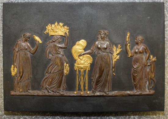 Appraisal: Sale Lot A Wedgwood Black Basalt Plaque stamped to reverse