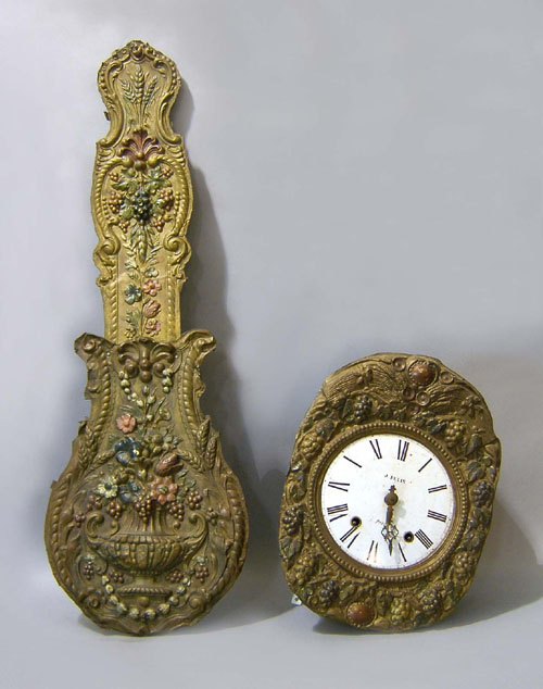 Appraisal: J Belin French wag on the wall clock th c