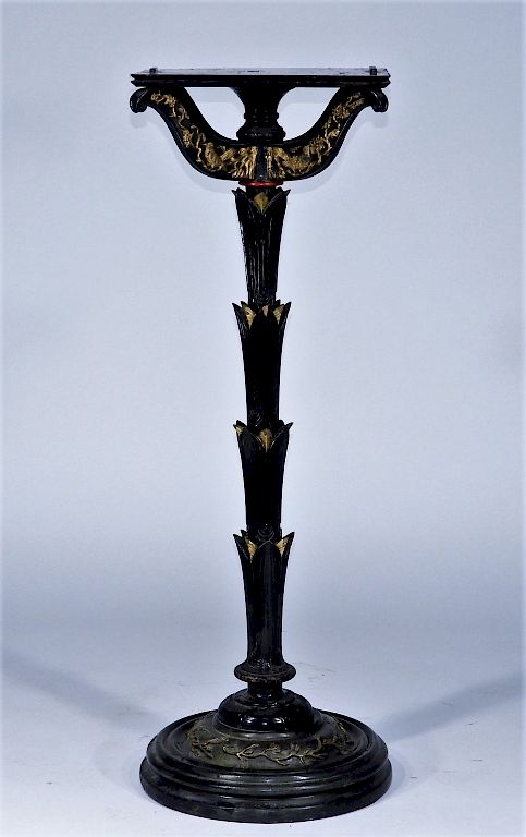 Appraisal: C Japanned Gilt Lacquered Wood Fish Bowl Stand United States