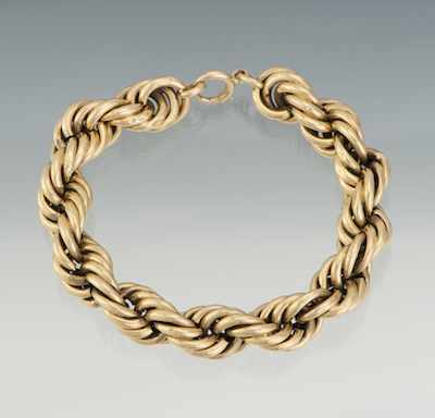 Appraisal: A Ladies' Rope Twist Bracelet k yellow gold rope twist