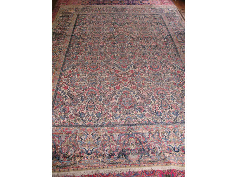 Appraisal: Semi-Antique Room Size Rug hand tied with cotton base floral