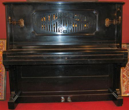 Appraisal: An ebonised upright piano circa By C Bechstein Berlin serial