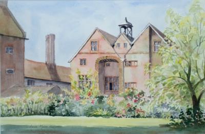 Appraisal: Angie Merris Harvington Hall watercolour cm x cm and other