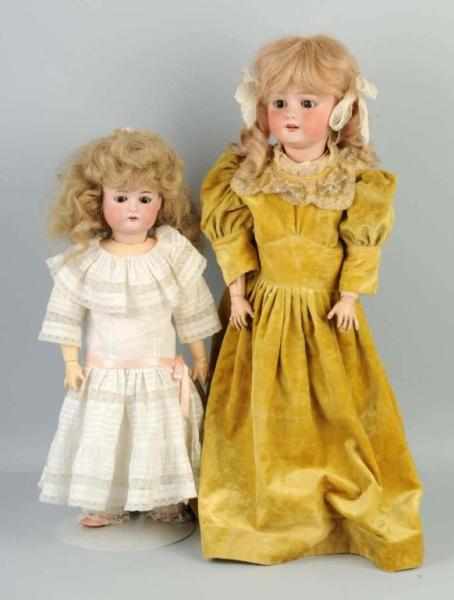 Appraisal: Lot of German Bisque Girl Dolls Description One incised by