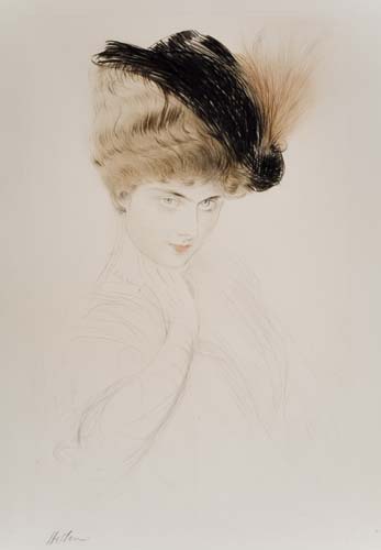 Appraisal: PAUL C SAR HELLEU Madame Letellier Color drypoint circa x