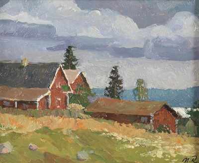 Appraisal: Mark Kremer Russian b After the Storm Oil on paperboard