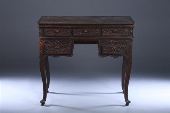 Appraisal: ITALIAN CARVED AND DARK-FINISHED LADY'S WRITING DESK th- th century