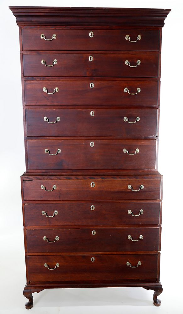 Appraisal: Connecticut River Valley Queen Anne Chest on Chest th Century