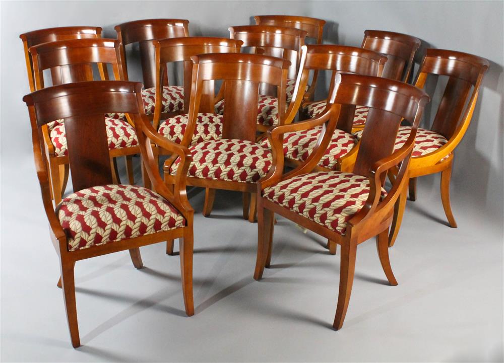 Appraisal: SET OF TWELVE BAKER PALLADIAN MAPLE DINING CHAIRS INCLUDING TWO