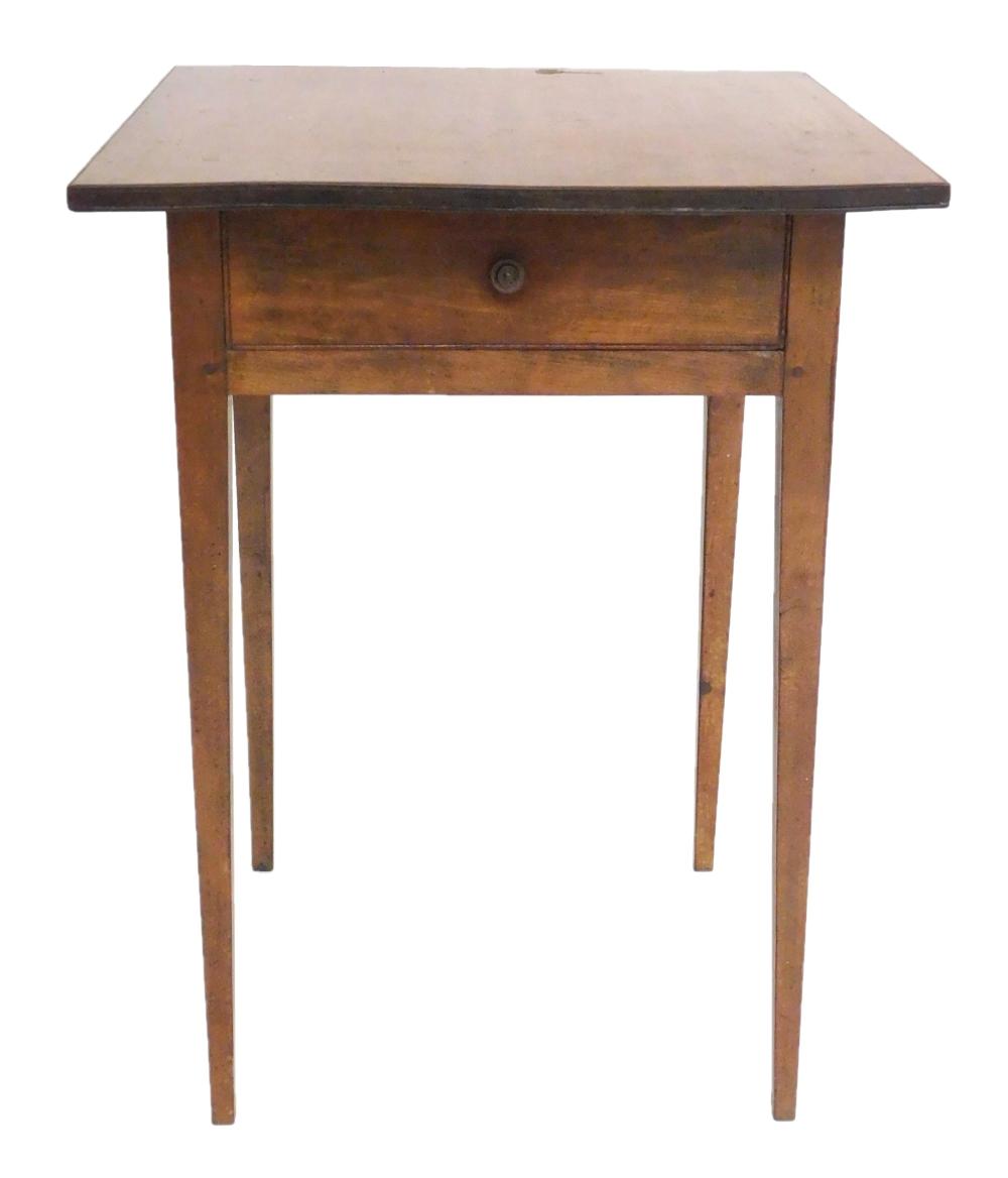 Appraisal: Hepplewhite single drawer stand American early th C square top