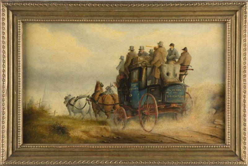 Appraisal: Charles Cooper Henderson Br - Coach oil on board unsigned