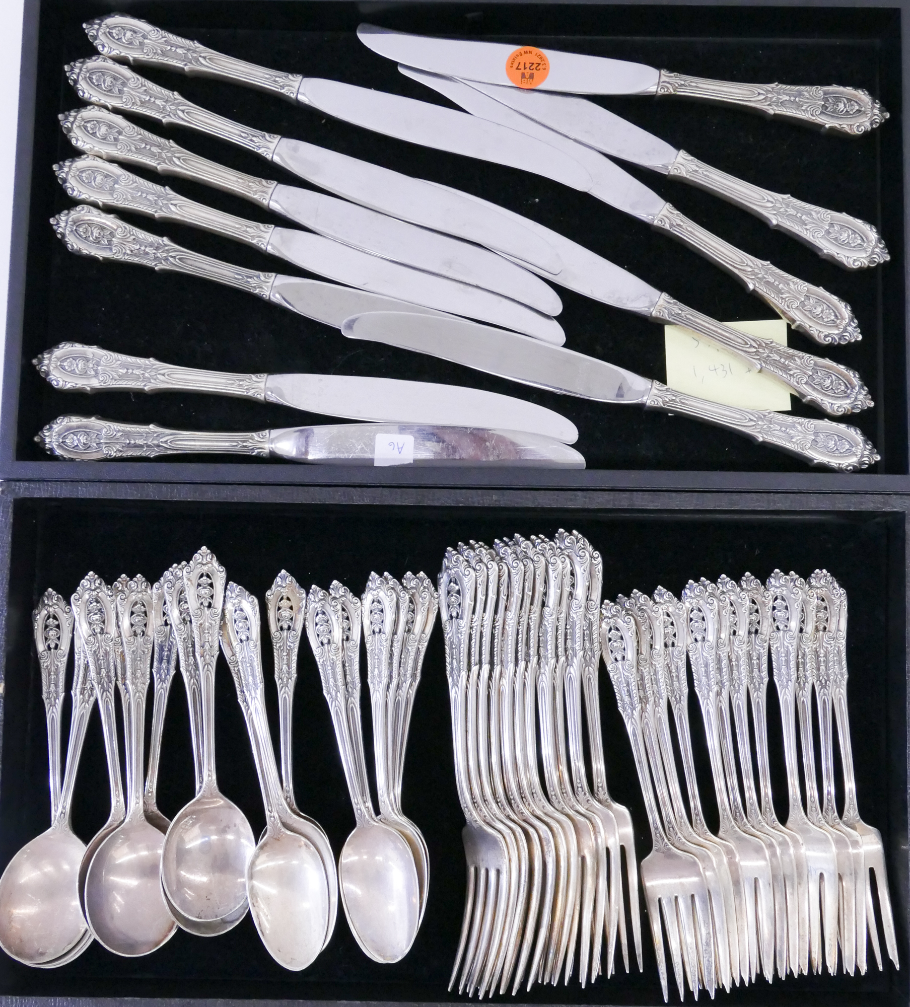 Appraisal: pc Wallace Rosepoint Sterling Flatware- g Filled Handles