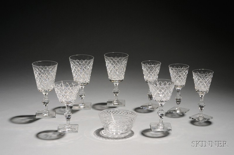 Appraisal: Twenty-six Pieces of Hawkes Colorless Cut Glass Tableware eight goblets