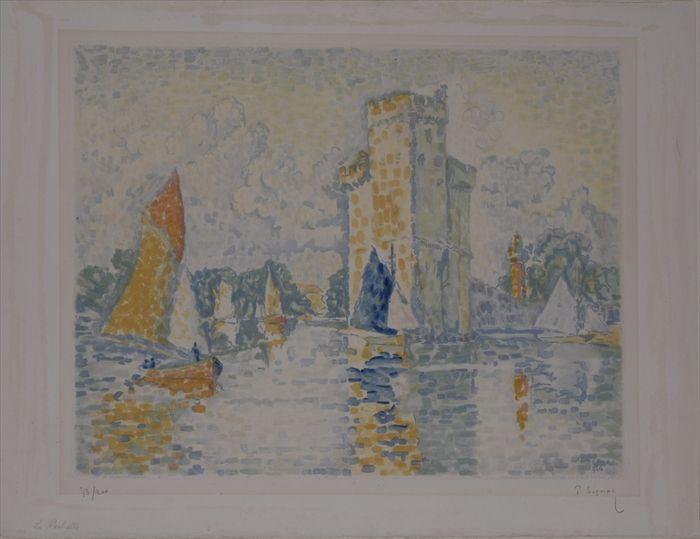 Appraisal: PAUL SIGNAC - LA ROCHELLE Collotype in colors signed lower