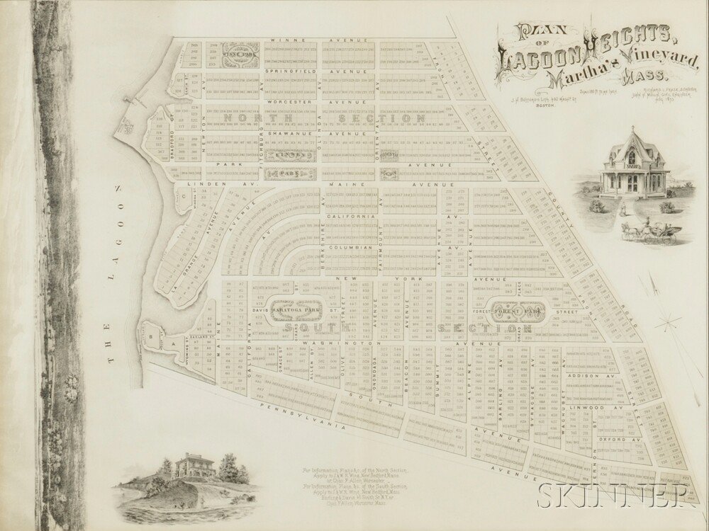 Appraisal: J H Buffords publisher Boston th Century Plan of Lagoon