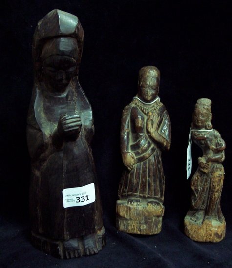 Appraisal: A carved African figure of the Madonna cm high and