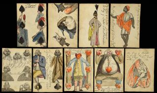 Appraisal: Hand Drawn Transformation Playing Cards English late nineteenth century Excellent