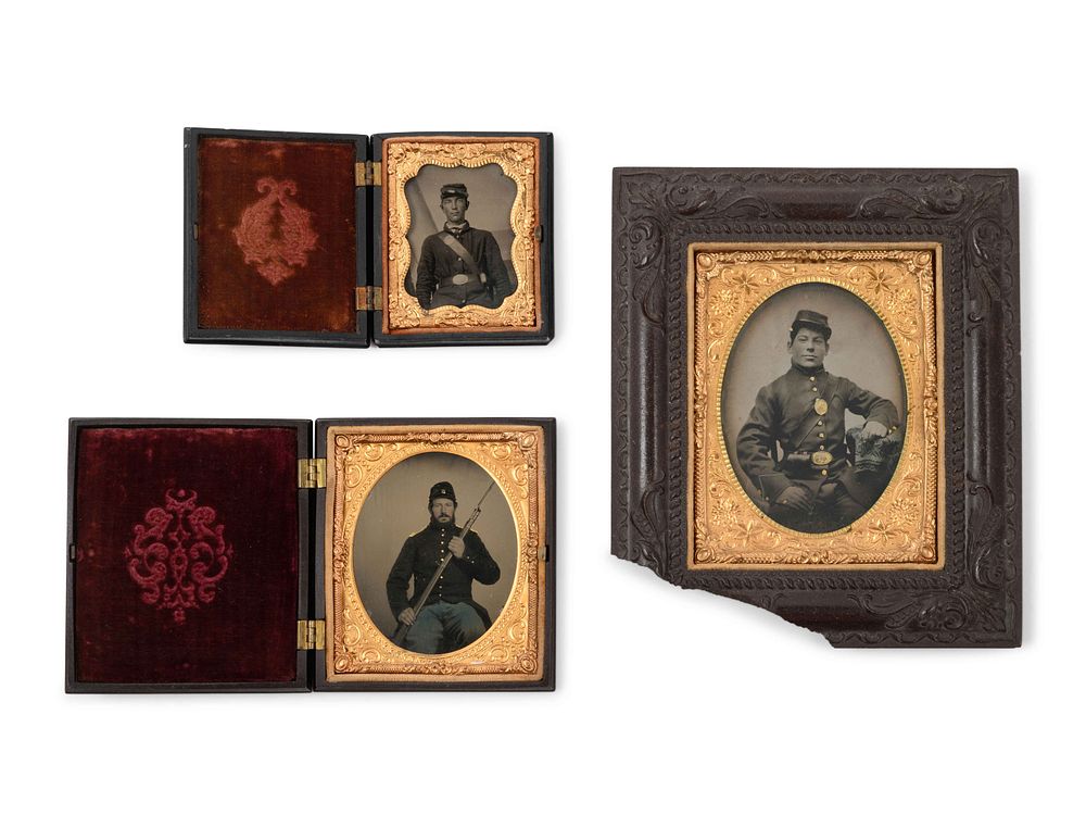 Appraisal: A Group of Three Tintypes A Group of Three Tintypes