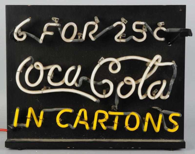 Appraisal: Early Coca-Cola Neon Sign Circa s Working Condition Excellent Size