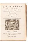 Appraisal: HORATIUS FLACCUS QUINTUS Q Horatius Flaccus With commentary by Laevinus