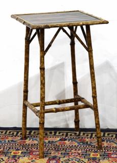 Appraisal: Edwardian bamboo pedestal table Edwardian bamboo pedestal table having a