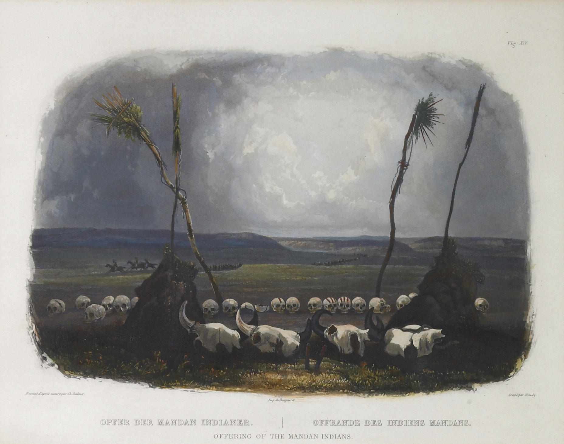 Appraisal: After Karl Bodmer Swiss - Offering of the Mandan Indians