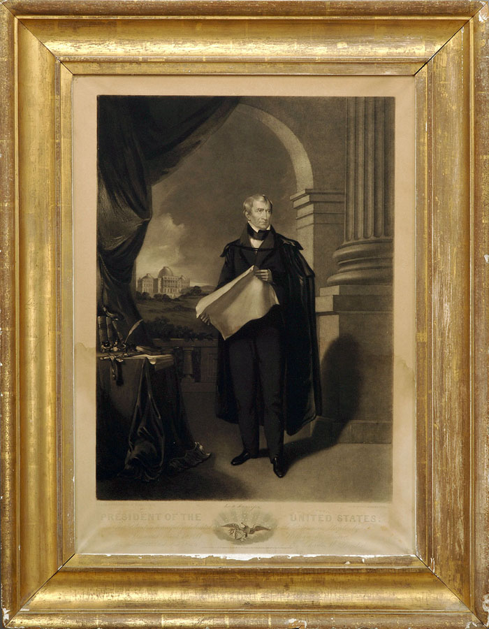 Appraisal: W H HARRISON PRESIDENT OF THE UNITED STATES Mezzotint engraved